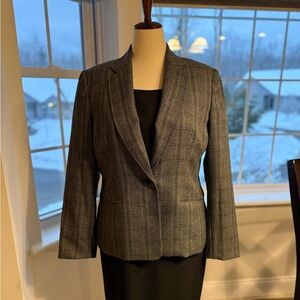 Women's Gray/Green Plaid Blazer